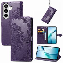 Dteck - For Samsung Galaxy S26 Plus Wallet Magnetic Shockproof Protective Card Slots Stand Flip Phone Case Cover - Purple