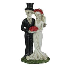Everspring Import Co. - Love Eternal Skeleton Bride Groom Couple Figurine Wedding Decor Resin Statue - Multicolored