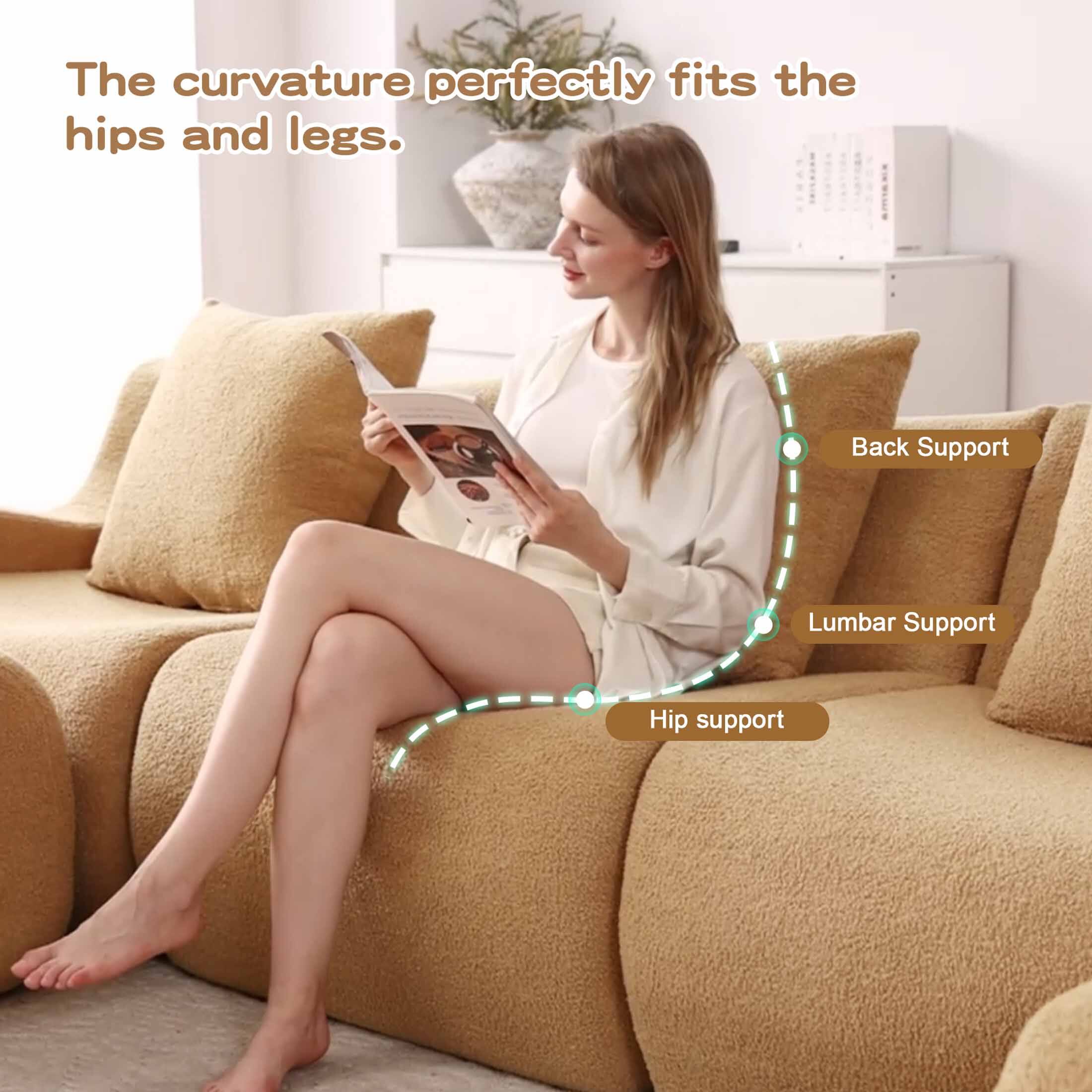 The curvature perfectly fits the hips and legs.

- Back Support
- Lumbar Support
- Hip support