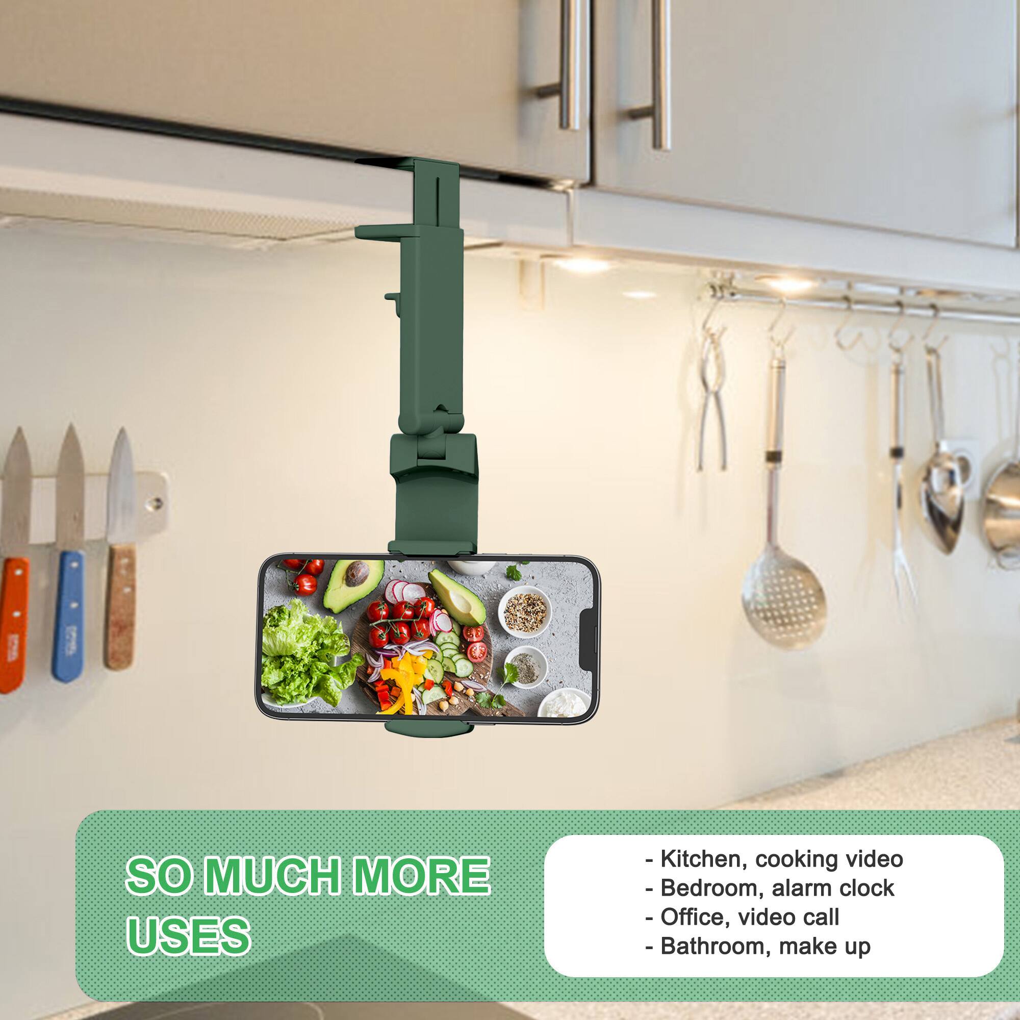 - Kitchen, cooking video
- Bedroom, alarm clock
- Office, video call
- Bathroom, make up