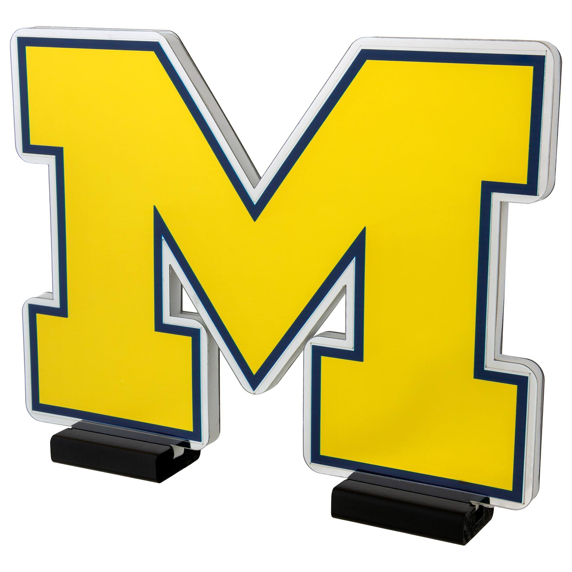 Alt View 1. Sporticulture - Michigan Wolverines LED Infinity Logo Light - Multicolor.