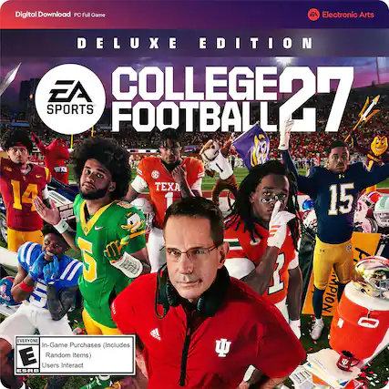 Digital Download PC Full Game
EA Electronic Arts
DELUXE EDITION
EA SPORTS COLLEGE 27 FOOTBALL
EVERYONE
In-Game Purchases (Includes Random Items)
Users Interact
ESRB - E (Everyone)