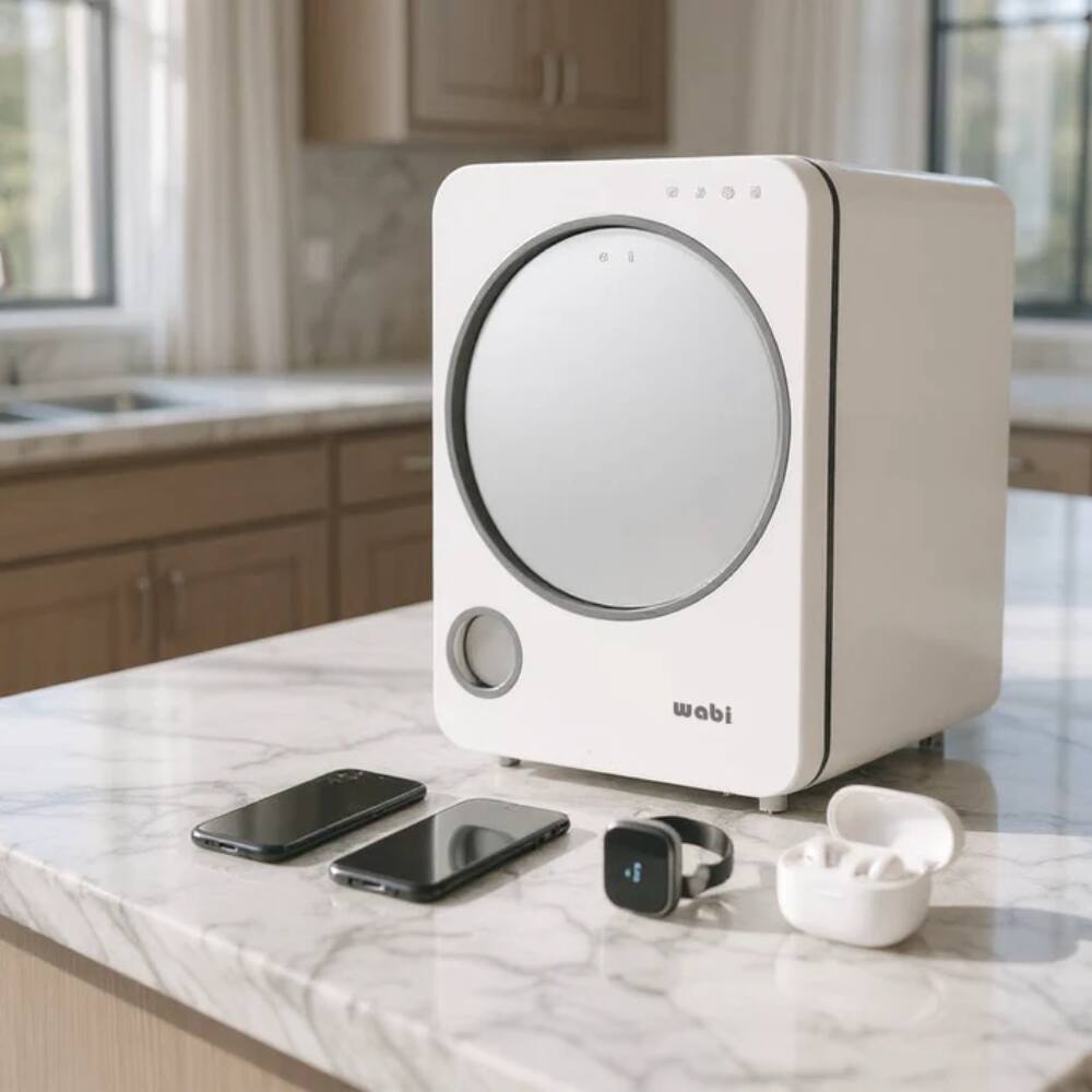 Angle. Wabi - Wabi Baby UVC LED Sanitizer & Dryer REV - White.