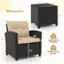 Dimension: 20" x 20"

Weight Capacity of Tabletop: 165 lbs

Weight Capacity of Chair: 400 lbs