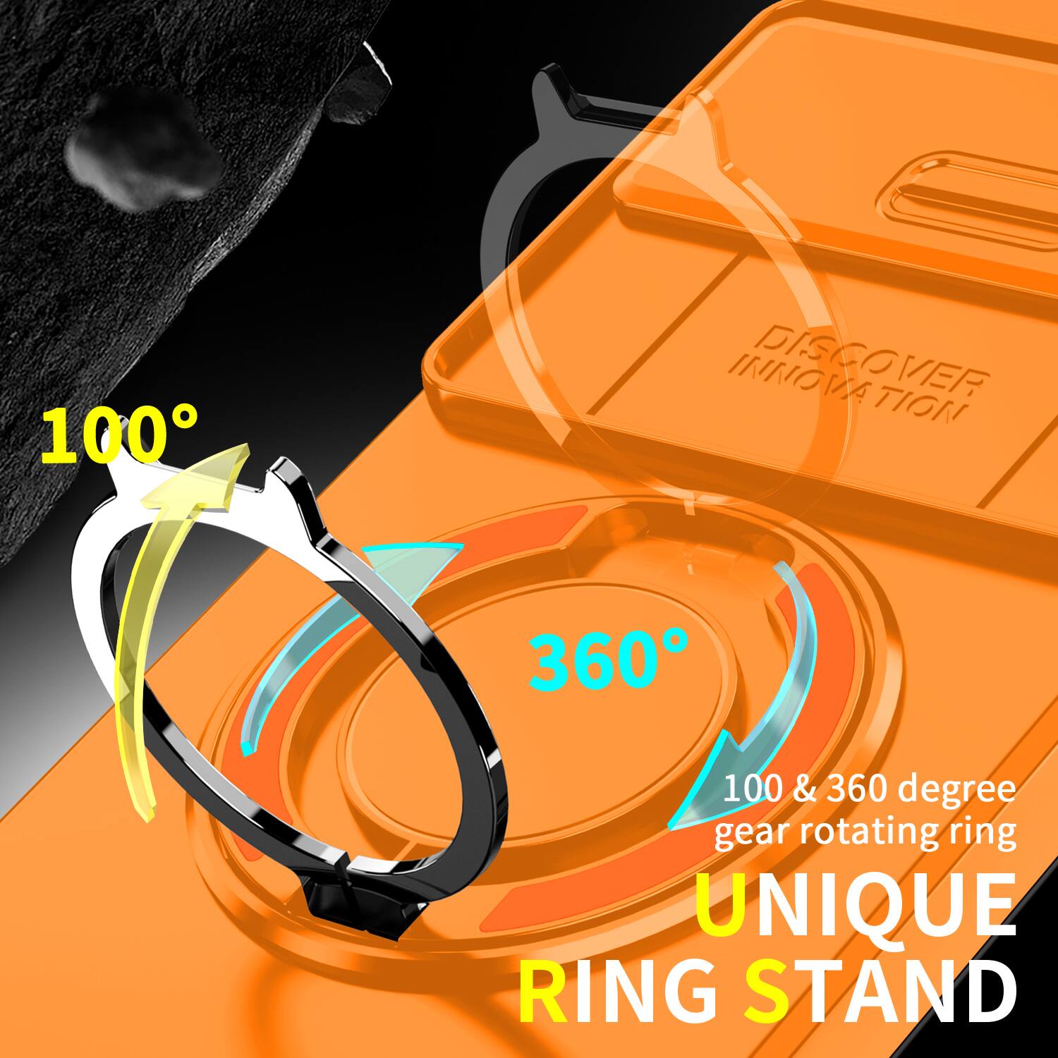 100°
AVOVMI DISCOVER INNOVATION
360°
100 & 360 degree gear rotating ring
UNIQUE RING STAND