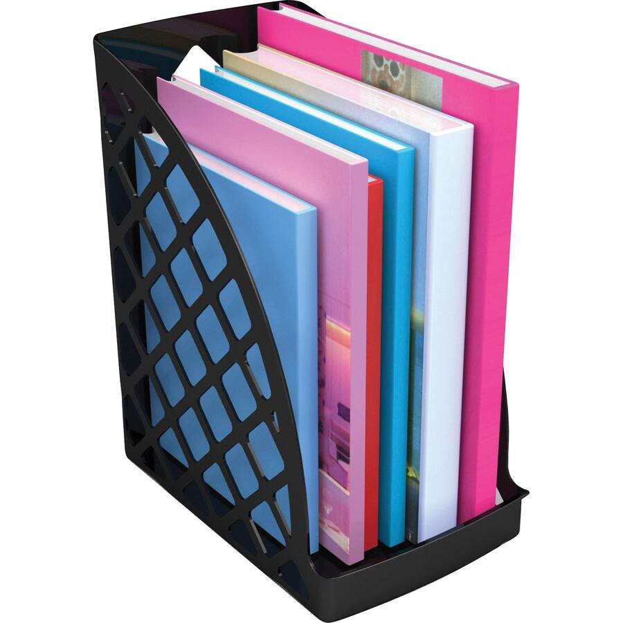 Left. Deflecto - Deflecto Sustainable Office Magazine File Black - Black.