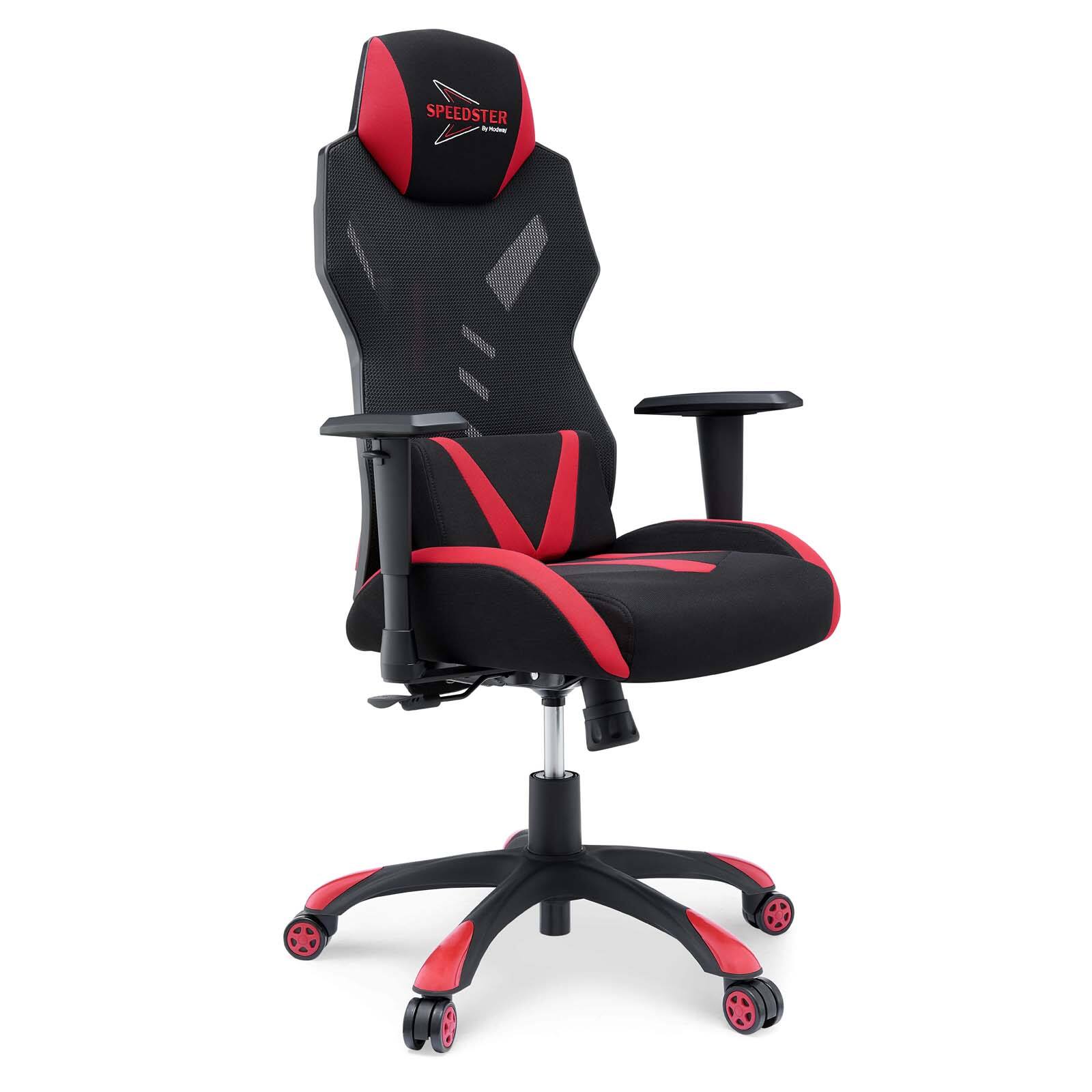 Angle. Modway - Speedster Mesh Gaming Computer Chair by Modway - Black Red.