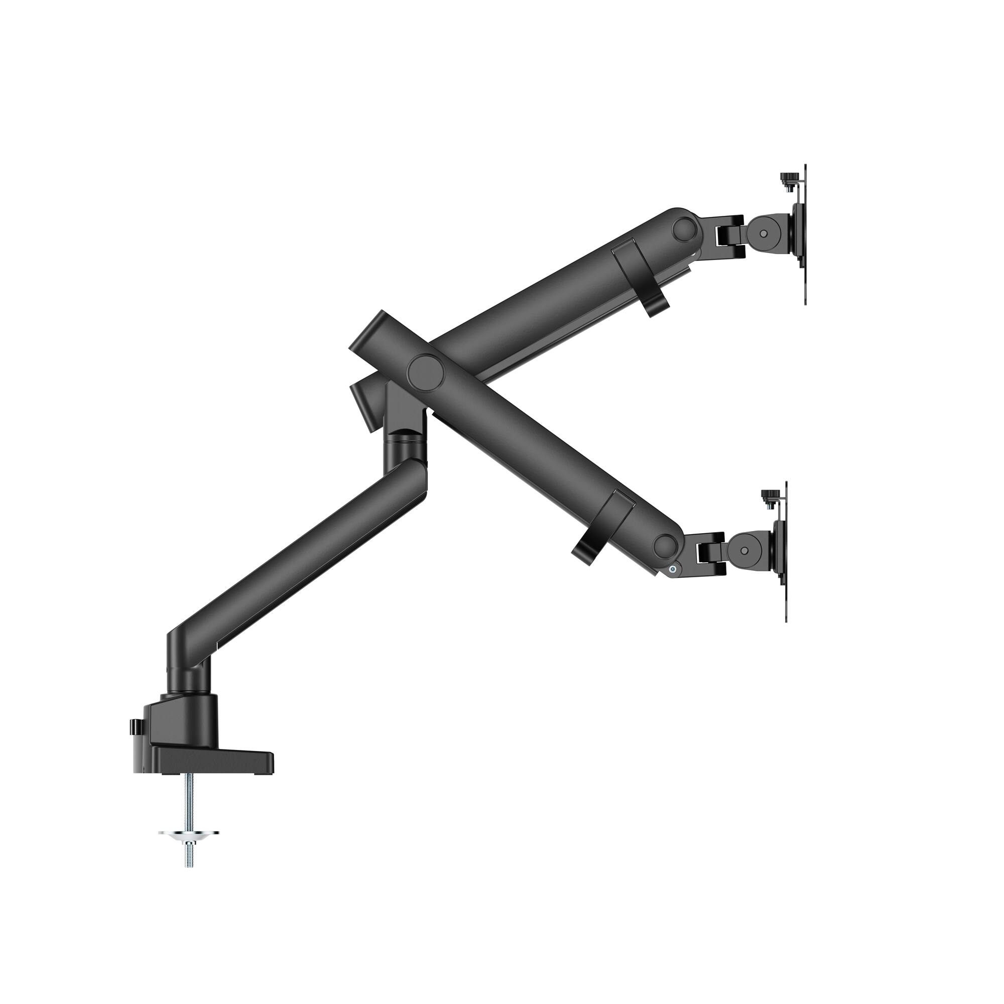 Angle. Amer Mounts - Amer Mounts Dual Articulating Heavy Duty Spring Monitor Arm for 35" Monitors 12kg Max Weight per Screen - HYDRA2B - Black.