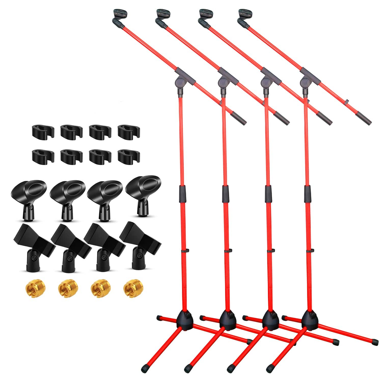 5 CORE - 5Core Tripod Mic Stand 4Pcs Adjustable Holder Floor Microphone Boom Arm-MS 080 4PC