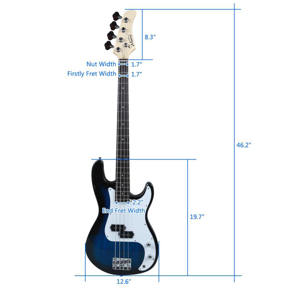 clarry 8.3" Nut Width Firstly Fret Width 1.7" 1.7" 46.2" 2.2" End Fret Width 19.7" 12.6"