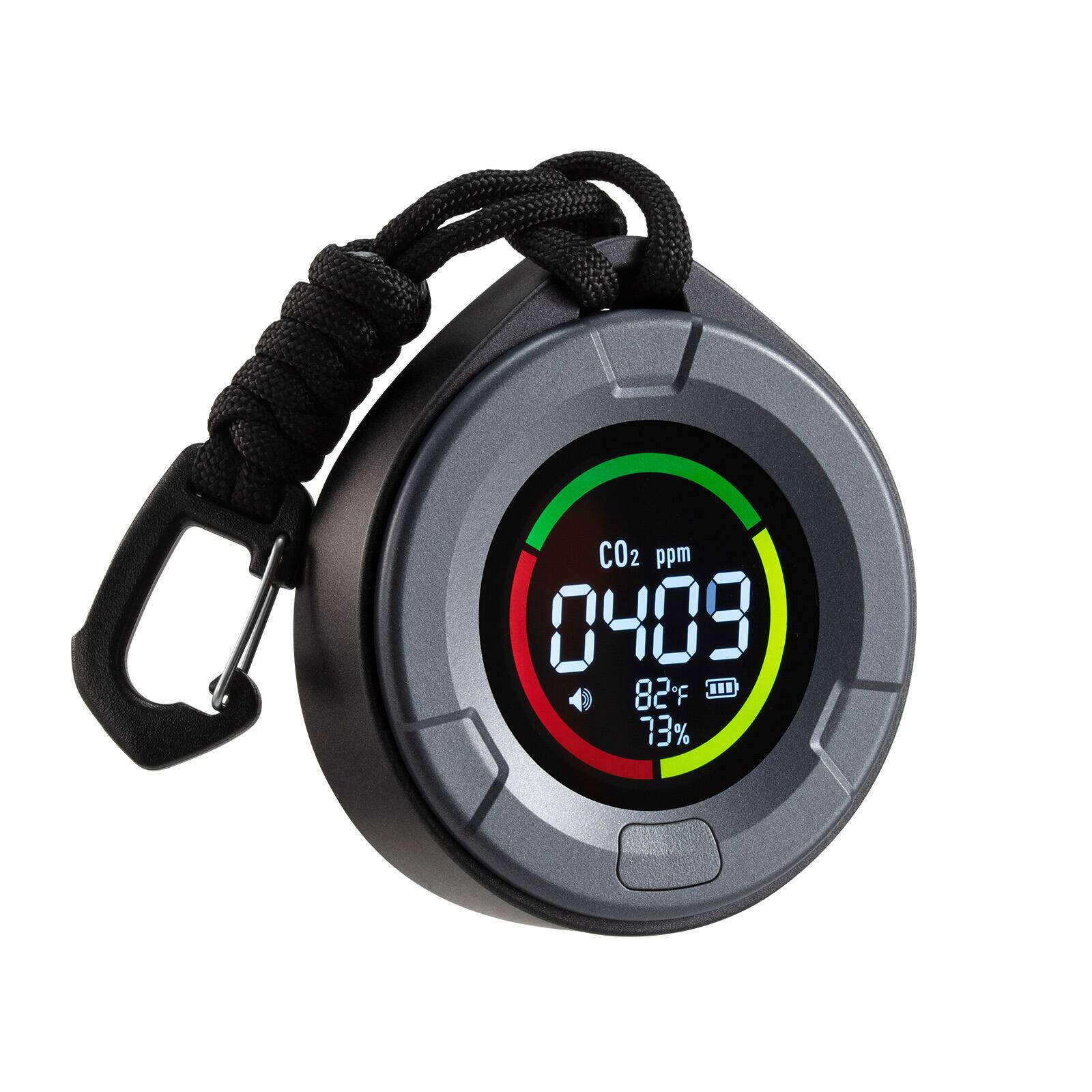 VEVOR - Carbon Dioxide Monitor, CO2 Controller with Temperature and Humidity Display, NDIR Sensor Carbon Dioxide Detector - Dark Gray