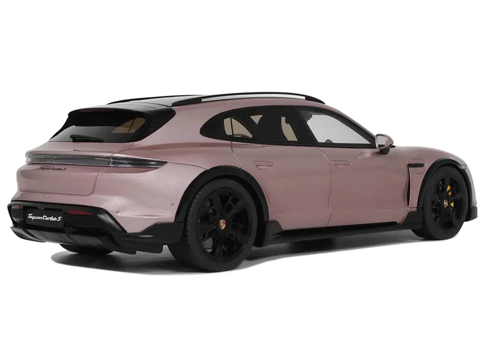 Alt View 1. GT Spirit - 2022 Porsche Taycan Turbo S Cross Turismo Pink Metallic 1/18 Model Car by GT Spirit - Pink.