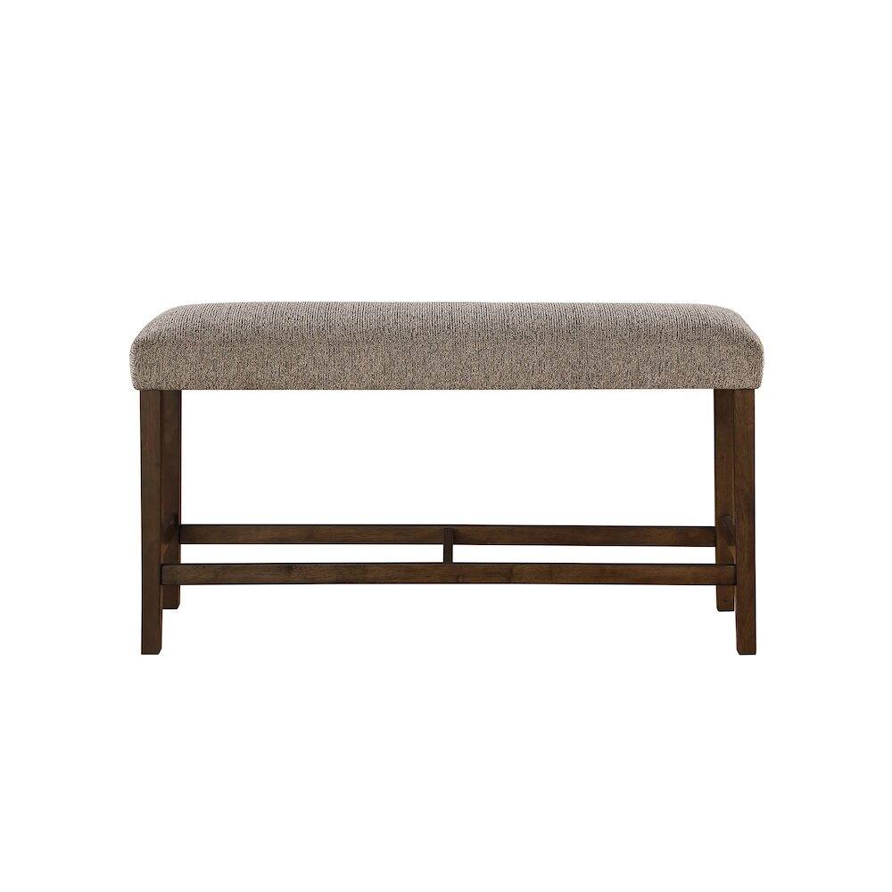 Angle. Global Furniture USA - D4355 Brown Bar Table Bench - Dark Brown.