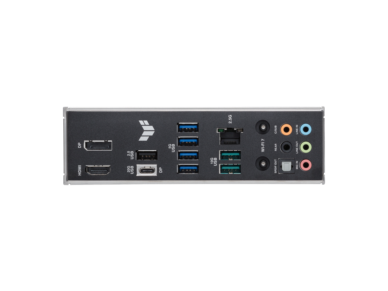 DP HDMI 2.0  
DP 20G  
HDMI 2.0  
USB 20G  
USB 10G  
USB 2.5G  
2.5G  
7 USB  
WI-FI  
C/SUB REAR OUT  
SPOF  
A LINE IN OUT  
LINE IN  
LINE OUT  
MIC IN  
SPDIF OUT