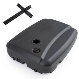 Costway - 220 LBS Cantilever Umbrella Base, Water & Sand Filled Umbrella Weighted Stand - Black