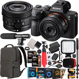 Sony - a7 III Mirrorless Full Frame Camera Body + 40mm F2.5 G Lens SEL40F25G Kit Bundle