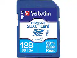 Verbatim - 98729 Premiumplus - Flash Memory Card - 128 Gb - Uhs Class 1 / Class10 - 533X - Sdxc Uhs-I