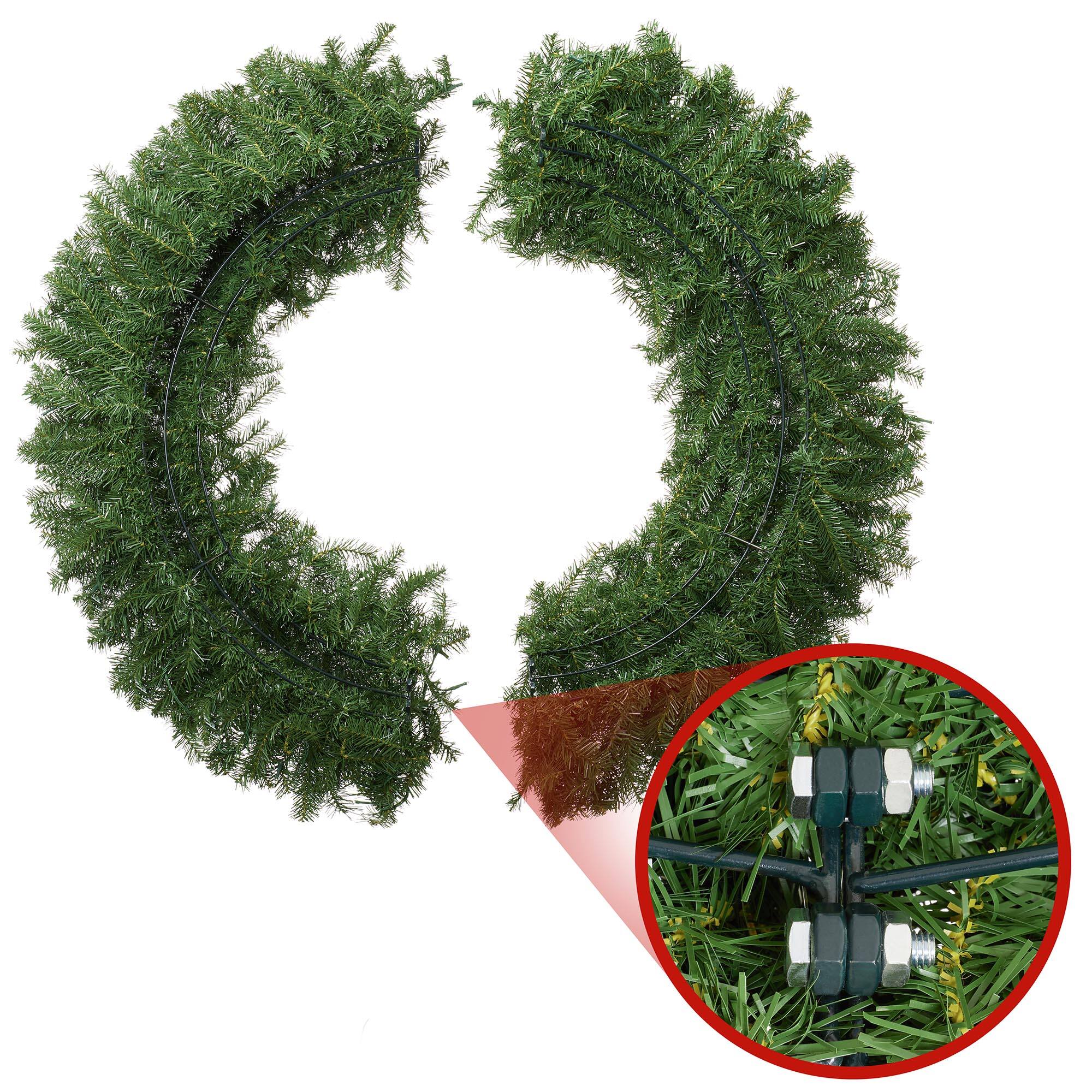 Alt View 2. Casafield - Green Fir Artificial Holiday Christmas Wreath Holiday Décor - Green.