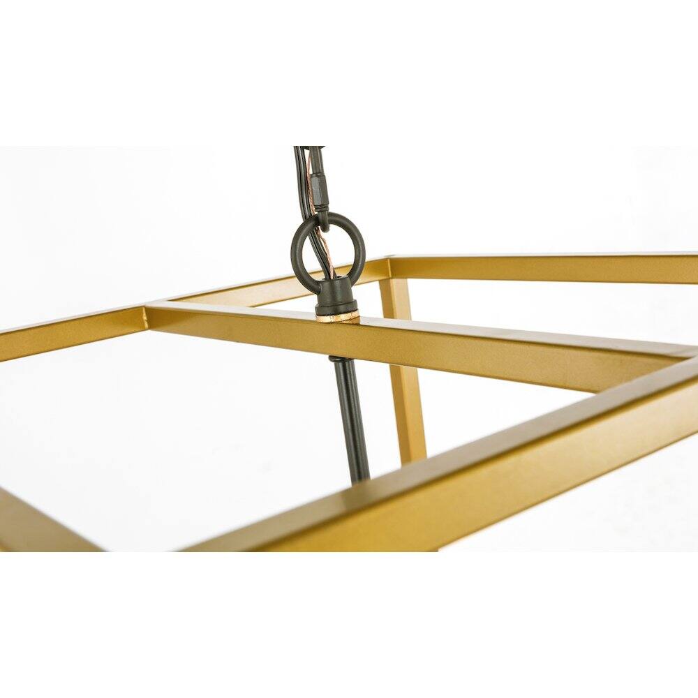 Alt View 1. Living District - Eclipse 4 Light Brass And Black Pendant - Brass And Black.