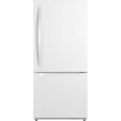 Front. Frigidaire - 19 Cu. Ft. Standard-Depth Bottom Freezer Refrigerator - White.