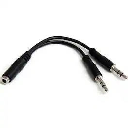 StarTech.com - 3.5mm 4 Position to 2x 3 Position 3.5mm Headset Splitter Adapter - F/M