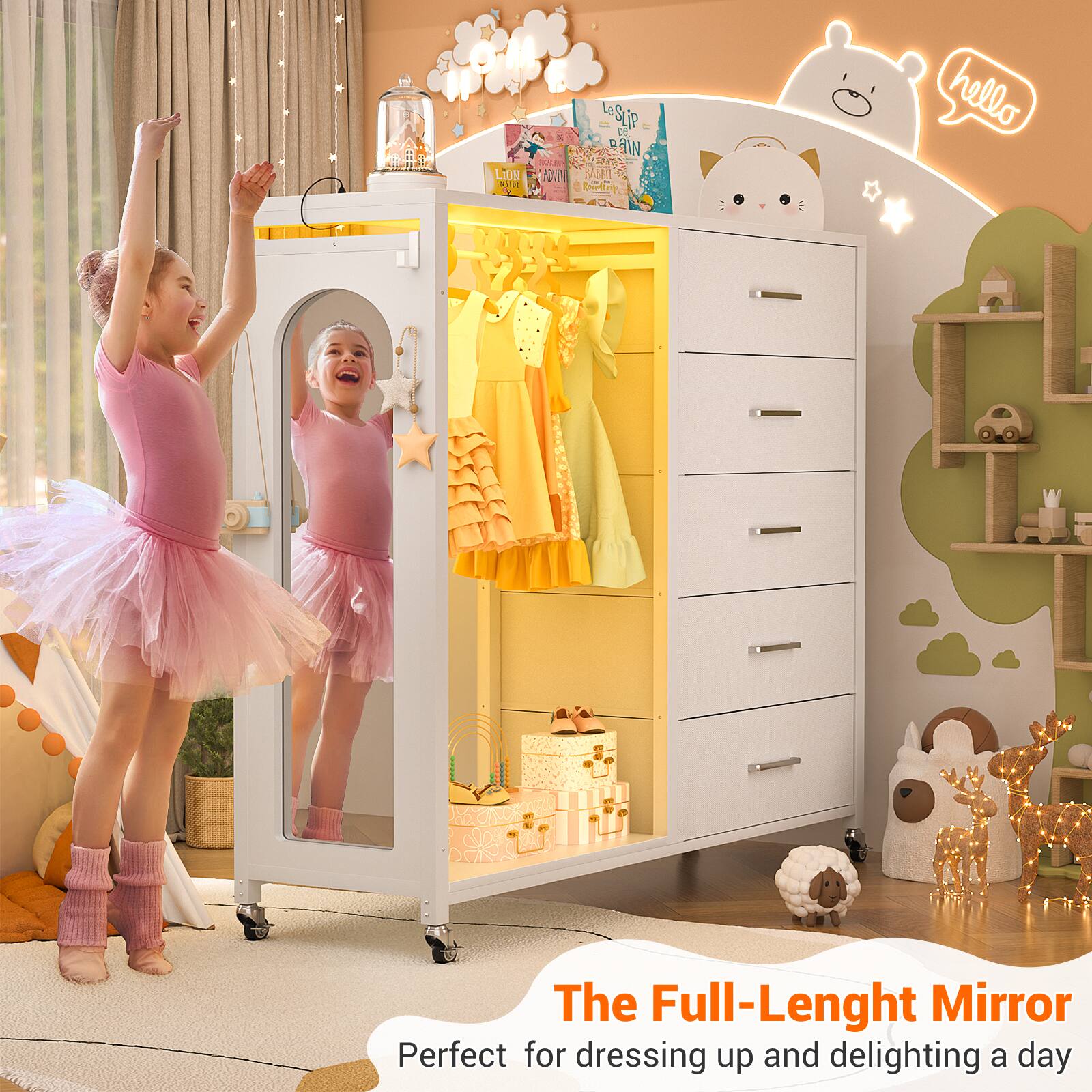 The Full-Length Mirror  
Perfect for dressing up and delighting a day