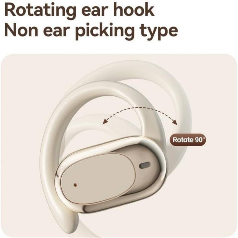 Rotating ear hook  
Non ear picking type  
Rotate 90°