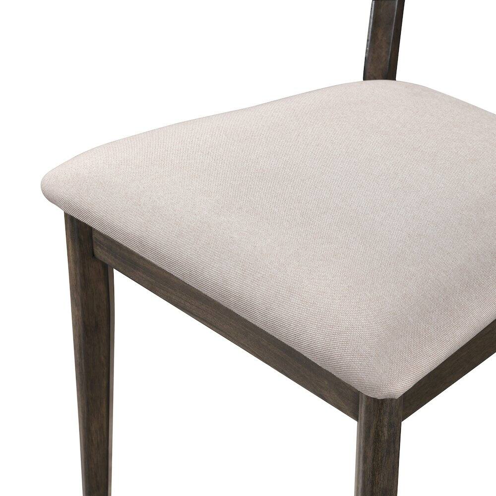 Alt View 3. New Classic Furniture - Rex Wood Upholstered Dining Chair (Set of 2), Walnut - Brown.