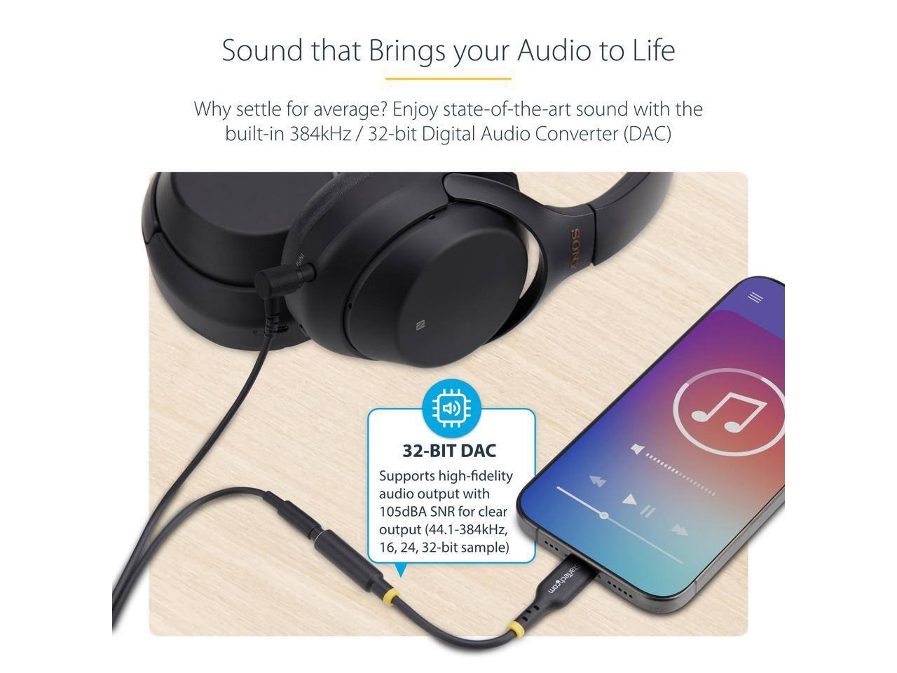 Sound that Brings your Audio to Life

Why settle for average? Enjoy state-of-the-art sound with the built-in 384kHz / 32-bit Digital Audio Converter (DAC)

32-BIT DAC
Supports high-fidelity audio output with 105dBA SNR for clear output (44.1-384kHz, 16, 24, 32-bit sample)