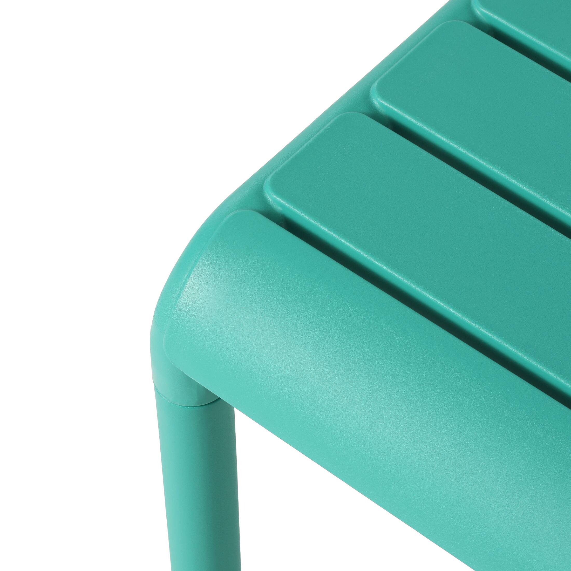 Alt View 3. WestinTrends - WestinTrends Playa Plastic Modern Outdoor Patio Accent Side Tables (Set of 2) - Turquoise.