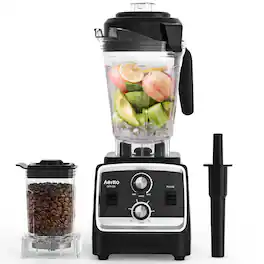 Aeitto - 2-in-1 Blender & Grinder Combo, BPA-Free Countertop Professional Blender for Smoothies, Ice Crush, Frozen Drinks - Black