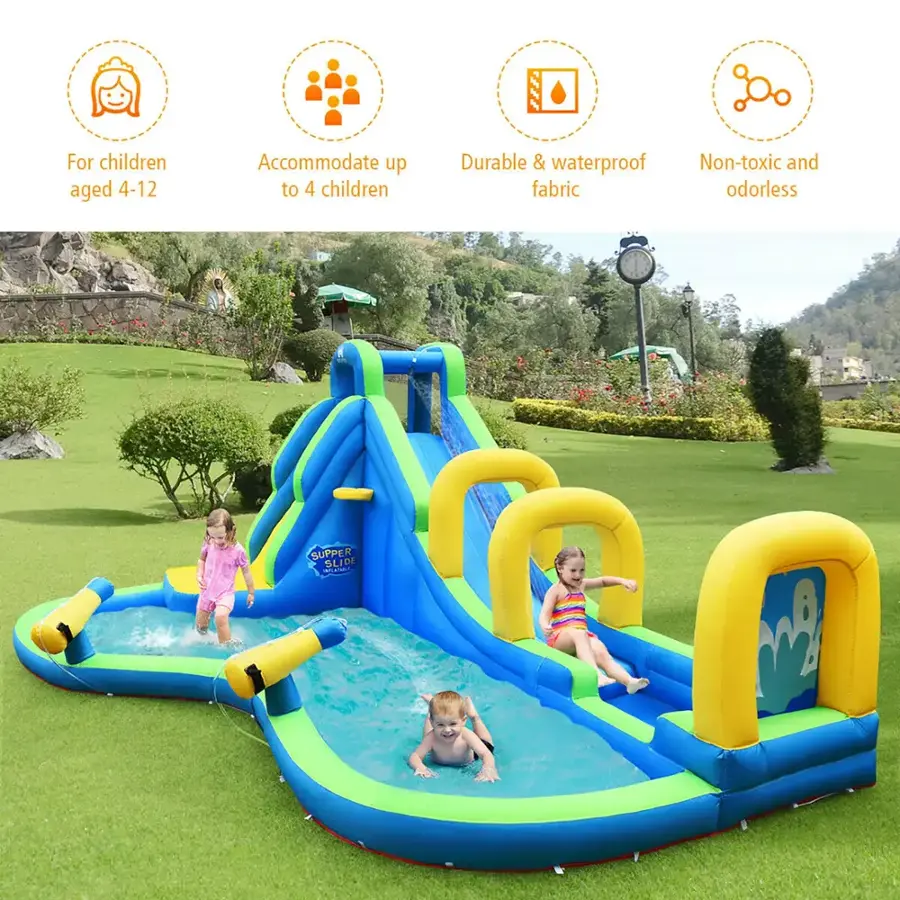 For children aged 4-12, accommodate up to 4 children, durable & waterproof, non-toxic and fabric odorless - SUPPER BLIDE.