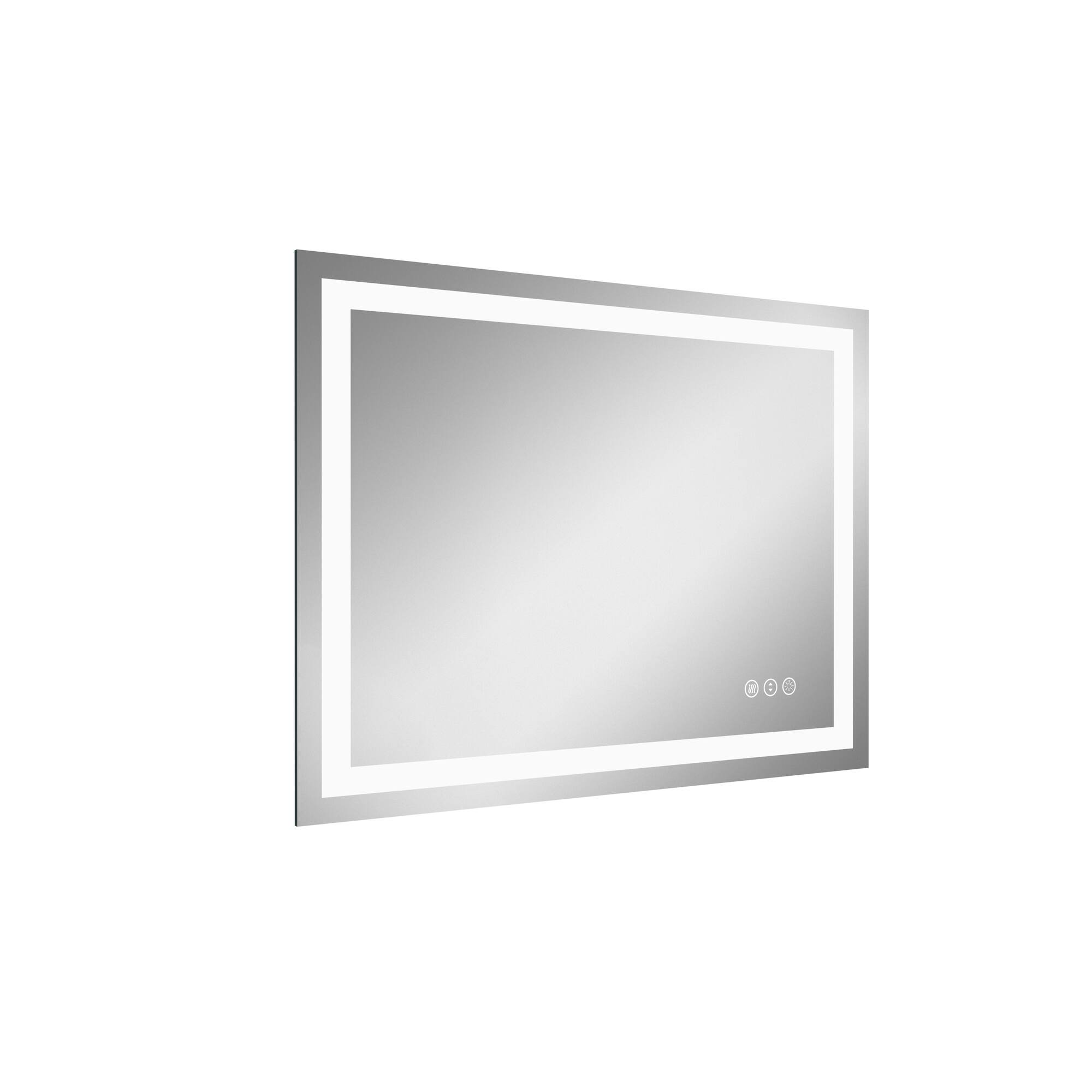 Alt View 1. Boyel Living - 30 in W x 40 in L Rectangular Frameless Wall Bathroom Vanity Mirror with Front and Backlit and Anti Fog.
