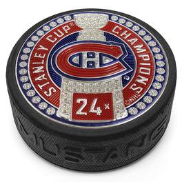 Mustang Drinkware - Montreal Canadiens 24-Time Stanley Cup Champions 3'' Dynasty Trimflexx Puck - Multicolor