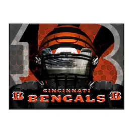 Sporticulture - Cincinnati Bengals 18" x 24" 3D Facemask Puzzle - Multicolor