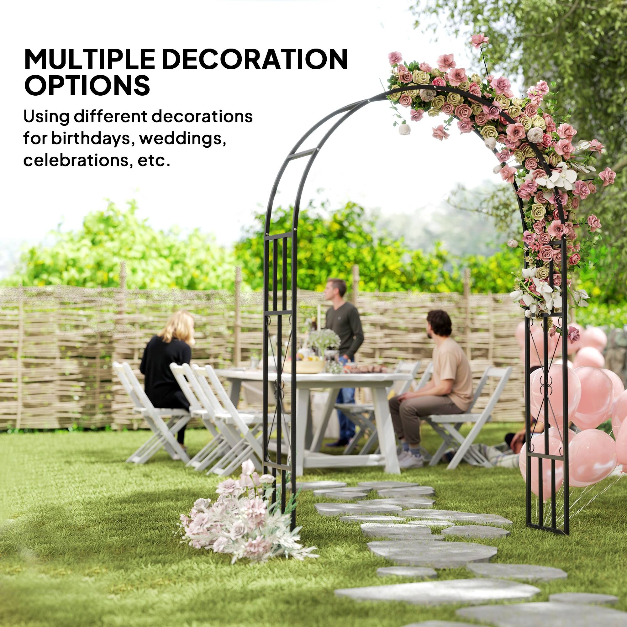 MULTIPLE DECORATION OPTIONS
Using different decorations for birthdays, weddings, celebrations, etc.