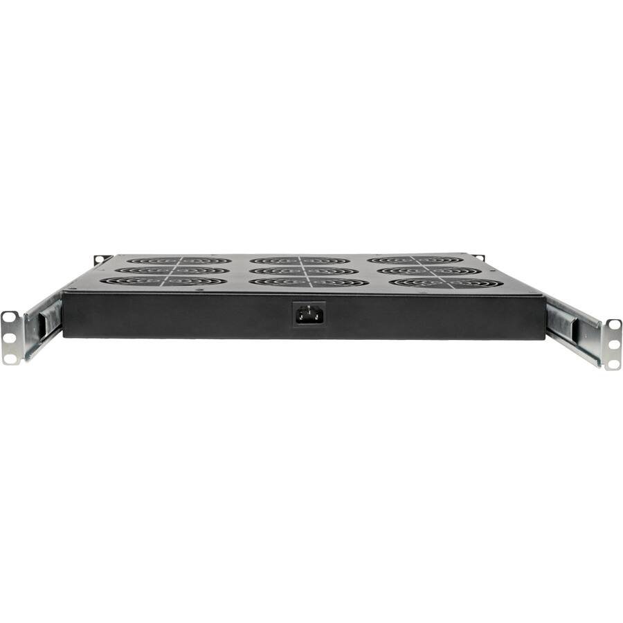 Alt View 3. Tripp Lite - Tripp Lite by Eaton Fan Tray for 19 in. Racks - 1U 9 120V High-Performance Fans 864 CFM C14 Inlet - 9 Fan - 1U - 19" - Black.