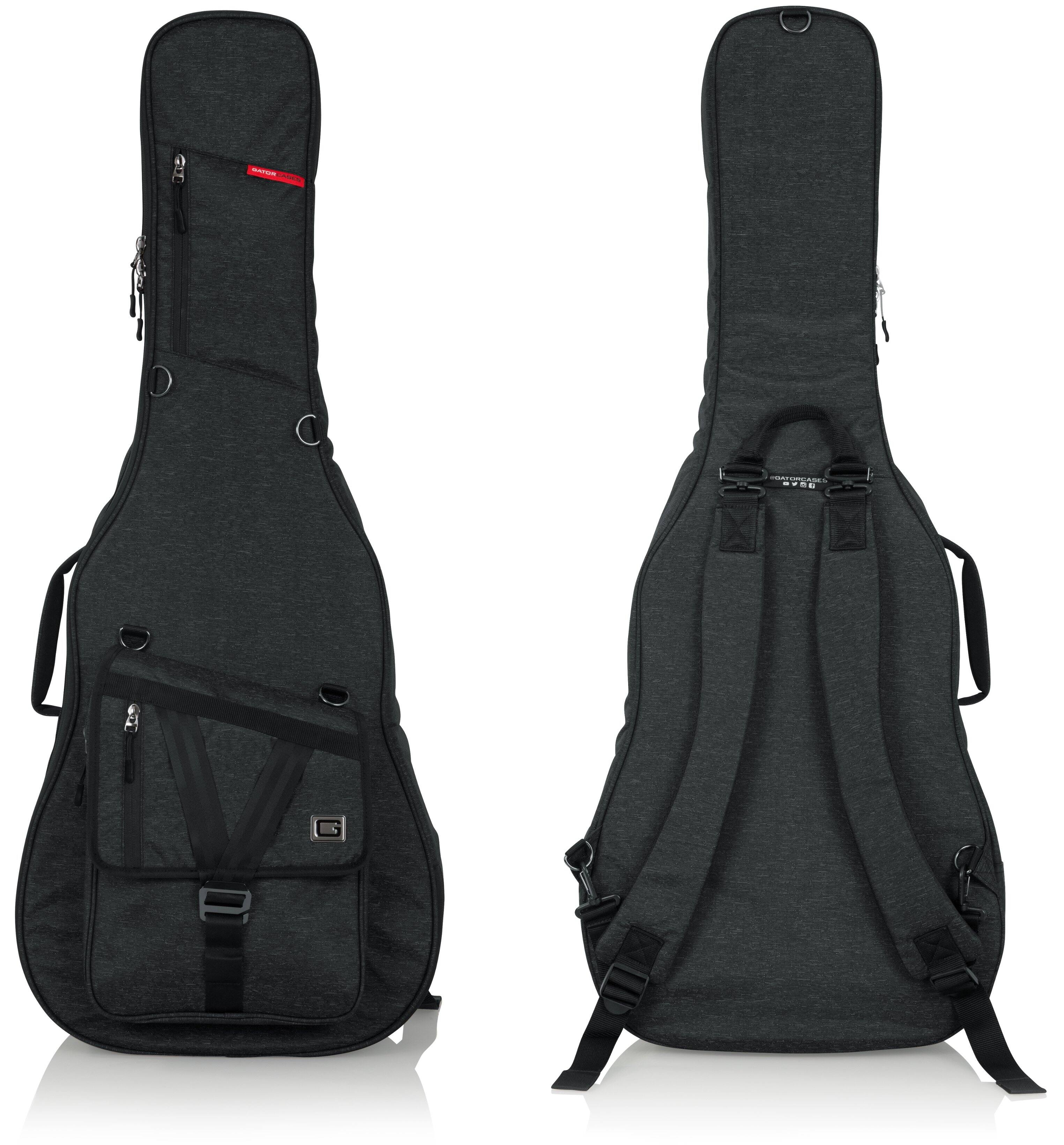 Alt View 12. Gator Cases - Transit Acoustic Guitar Gig Bag - Charcoal.