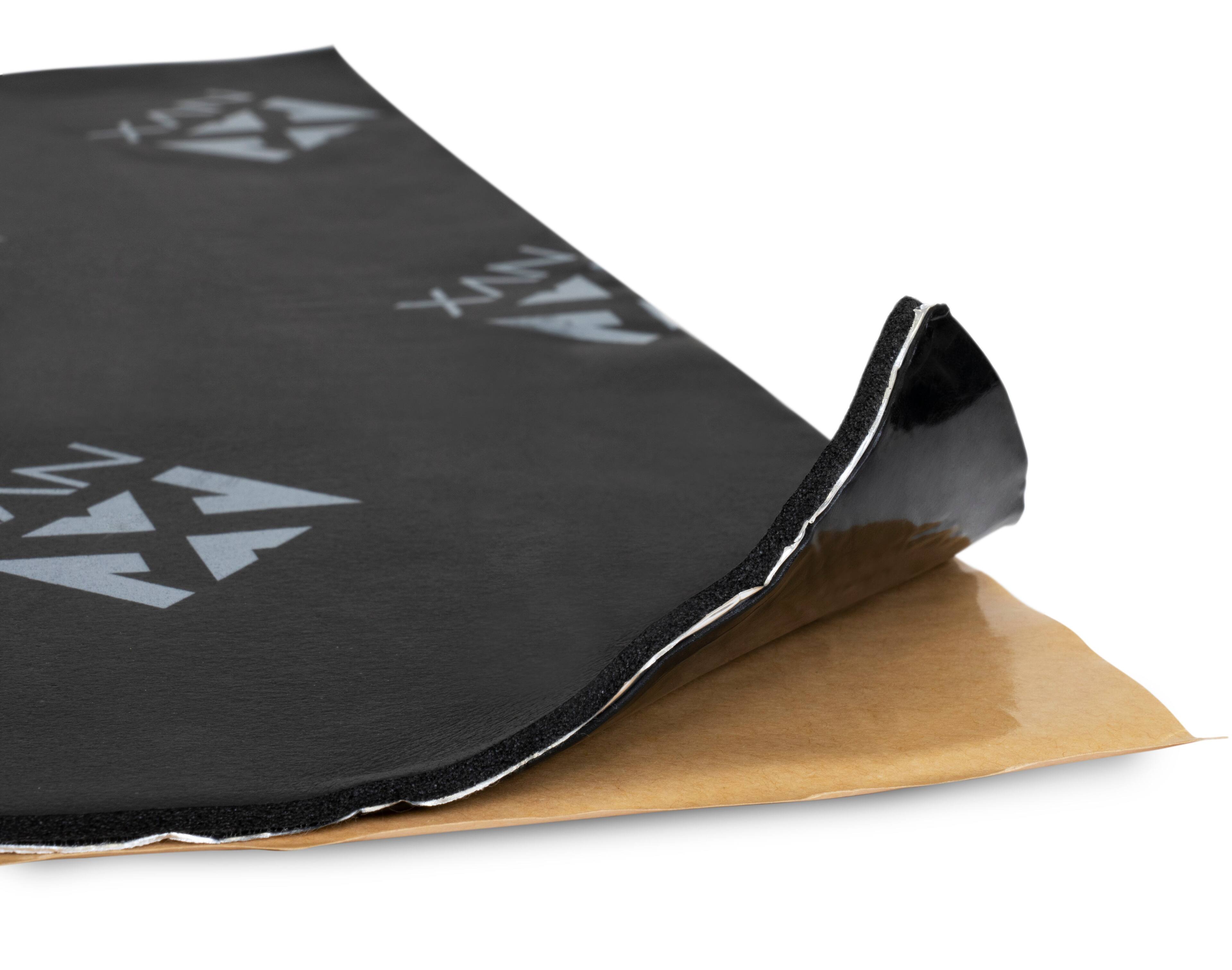 Alt View 4. NVX - SDRF20 Five Sheets of 18" x 32" (20 sq. ft.) 3 Layer Sound Damping Material (Sound Deadening) Closed Cell Black Foam.