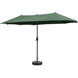 Ainfox - 13ft Large Patio Umbrella Outdoor Market Umbrella UV ProtectionSturdy Framew/Easy Crank for Yard,Poolside,Deck - Green
