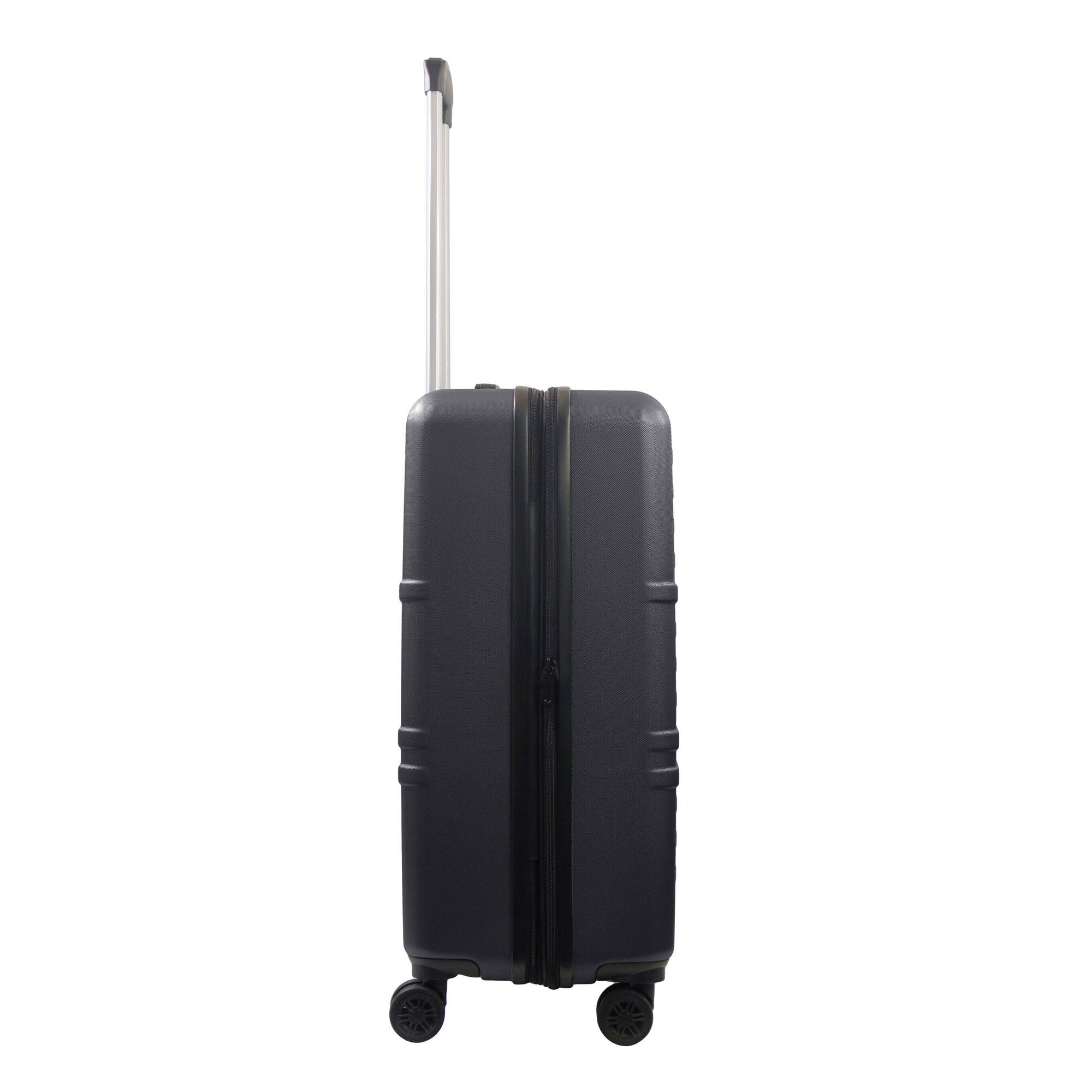 Left. American Dreamliner - 26.5" Hardside Luggage with Expansion - BLACK.