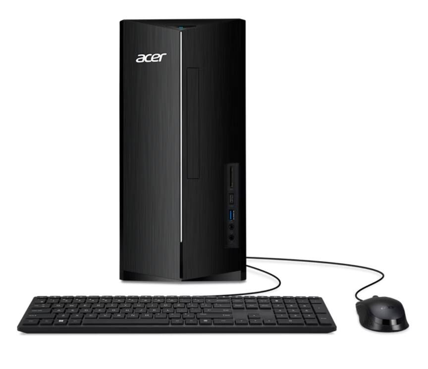 Alt View 4. Acer - Acer Aspire Desktop (i5-14400, 32GB, 2TB SSD, UHD, Win 11 Pro ) - Black.