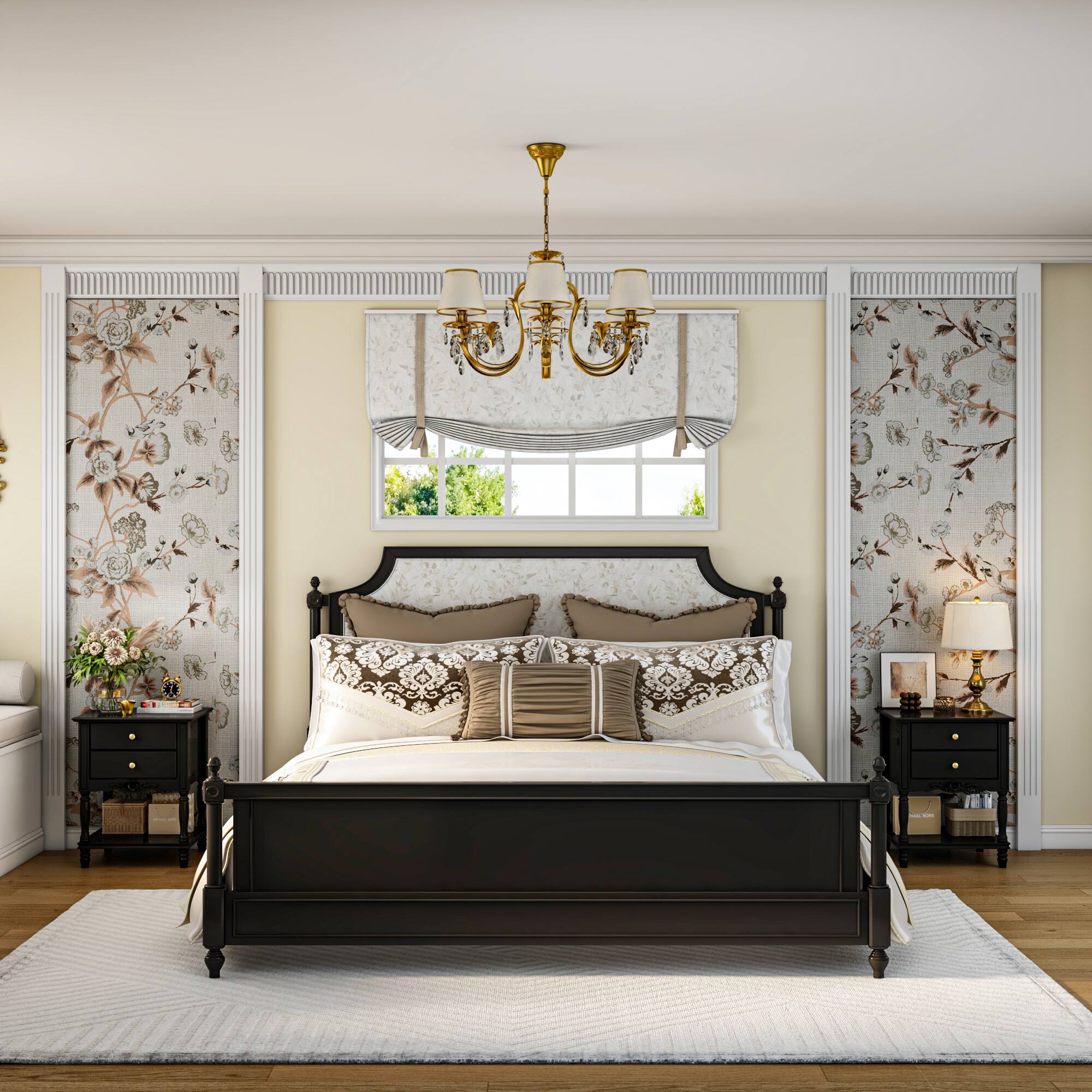 Alt View 1. Famapy - Famapy 2 - Drawer Nightstand: Vintage - Inspired Storage with Ornate Details - Black.