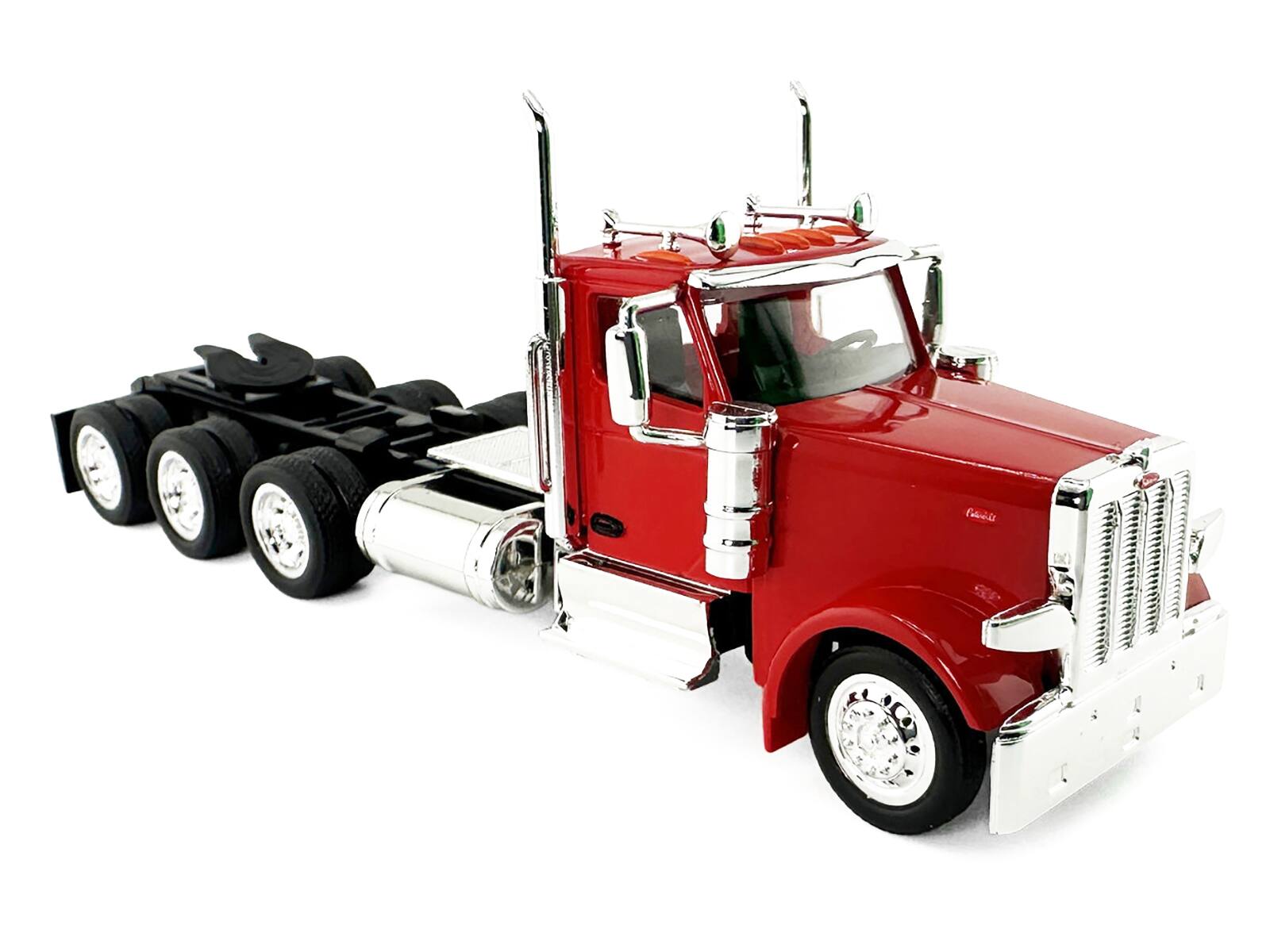 Alt View 1. HO Logistics Replicas - Peterbilt 589 3-Axel Day Cab Red 1/87 (HO) Scale Plastic Model Car by HO Logistics.