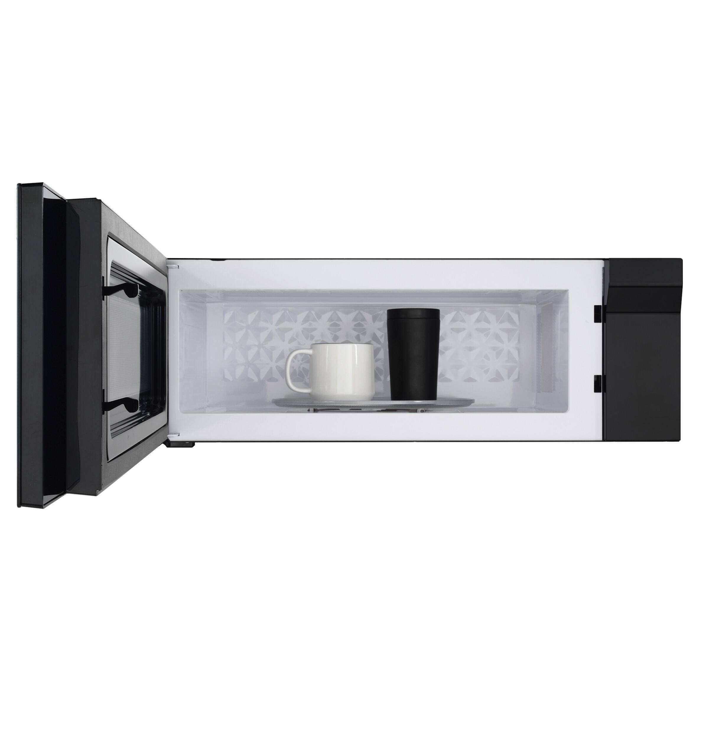 Alt View 3. GE Profile - 1.2 Cu. Ft. Over-The-Range Microwave with Sensor Cooking and Low Profile Design - Black.