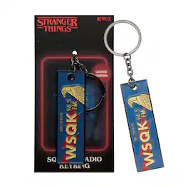 Fanattik - Stranger Things "The Squawk WSQK" Limited Edition Enamel Metal Keychain - Blue