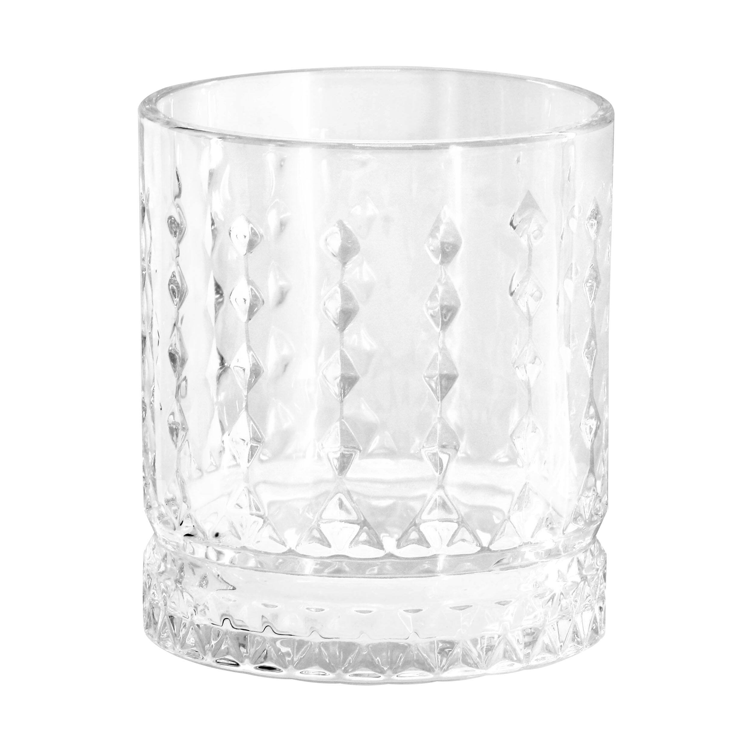 Alt View 1. Gibson - Gibson Home 4 Piece 13 Ounce Teardrop Embossed Double Old-Fashioned Glass Set - Clear.