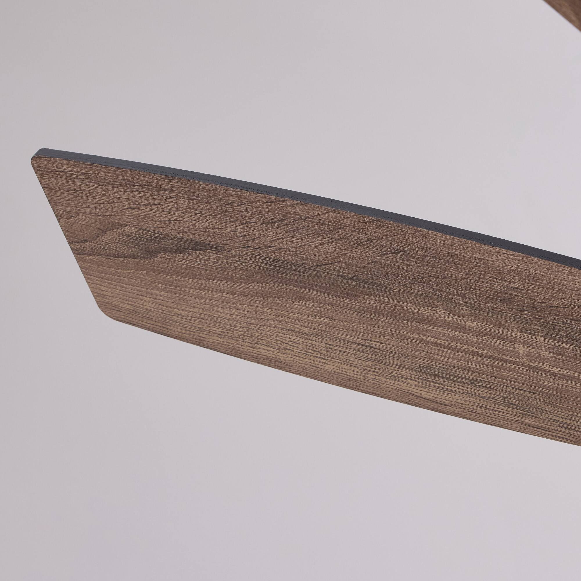 Alt View 6. Siljoy - 52 Inch 6-Blade Farmhouse Caged Ceiling Fan Light Black Reversible Wood Blades with Downrod for Bedroom Living Room - Brown.