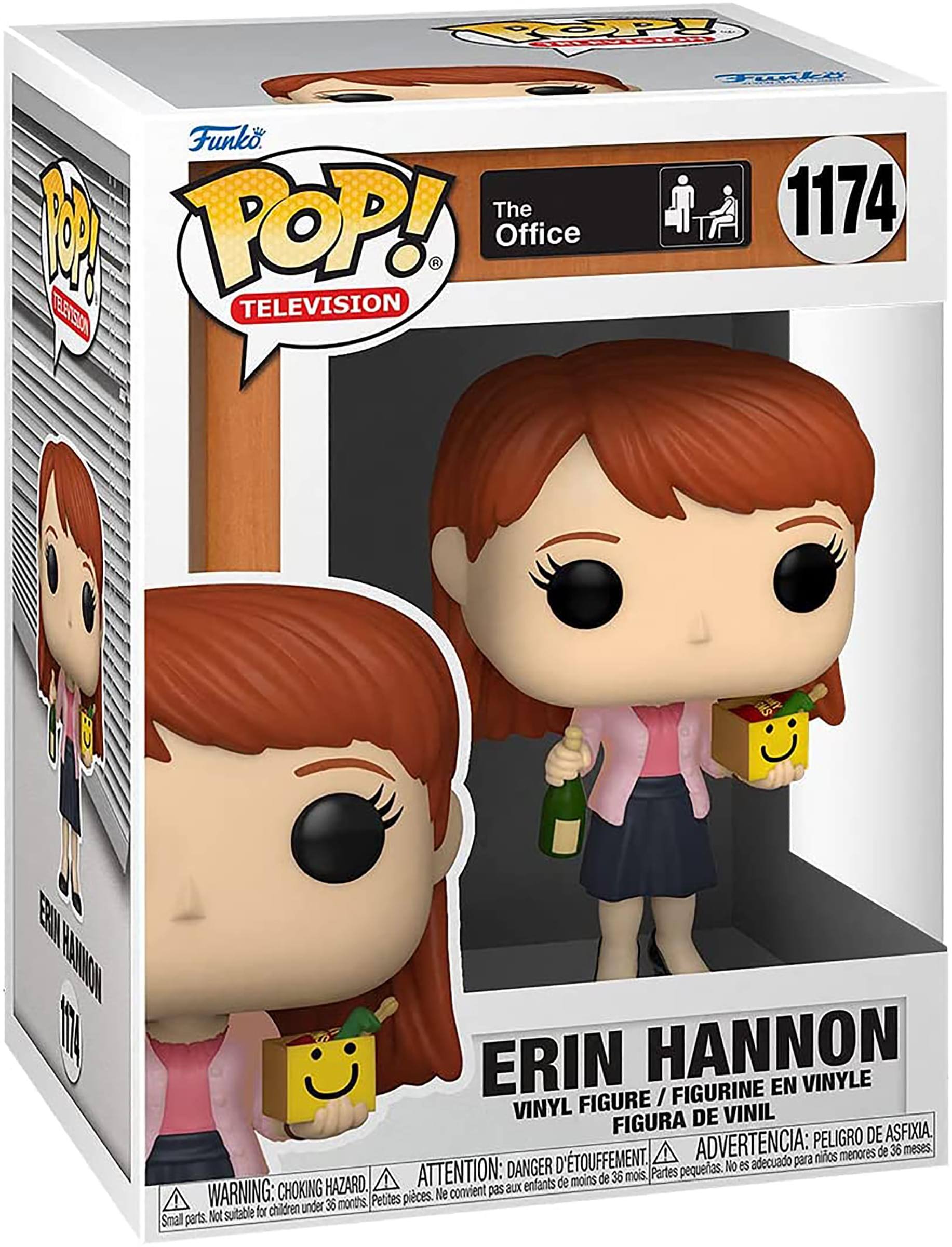 **Funko POP! TELEVISION**

**The Office**

**1174**

**ERIN HANNON**

**VINYL FIGURE / FIGURINE EN VINYLE / FIGURA DE VINIL**

**WARNING: CHOKING HAZARD. Small parts. Not suitable for children under 36 months.**

**ATTENTION: DANGER D'ÉTOUFFEMENT. Petites pièces. Ne convient pas aux enfants de moins de 36 mois.**

**ADVERTENCIA: PELEIGRO DE ASFIXIA. Partes pequeñas. No es adecuado para niños menores de 36 meses.**