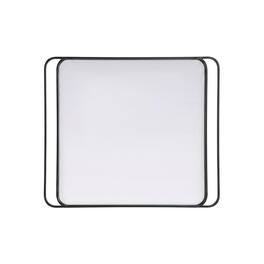Elegant Decor - Contour Metal Rectangle Mirror 24x32 - Black